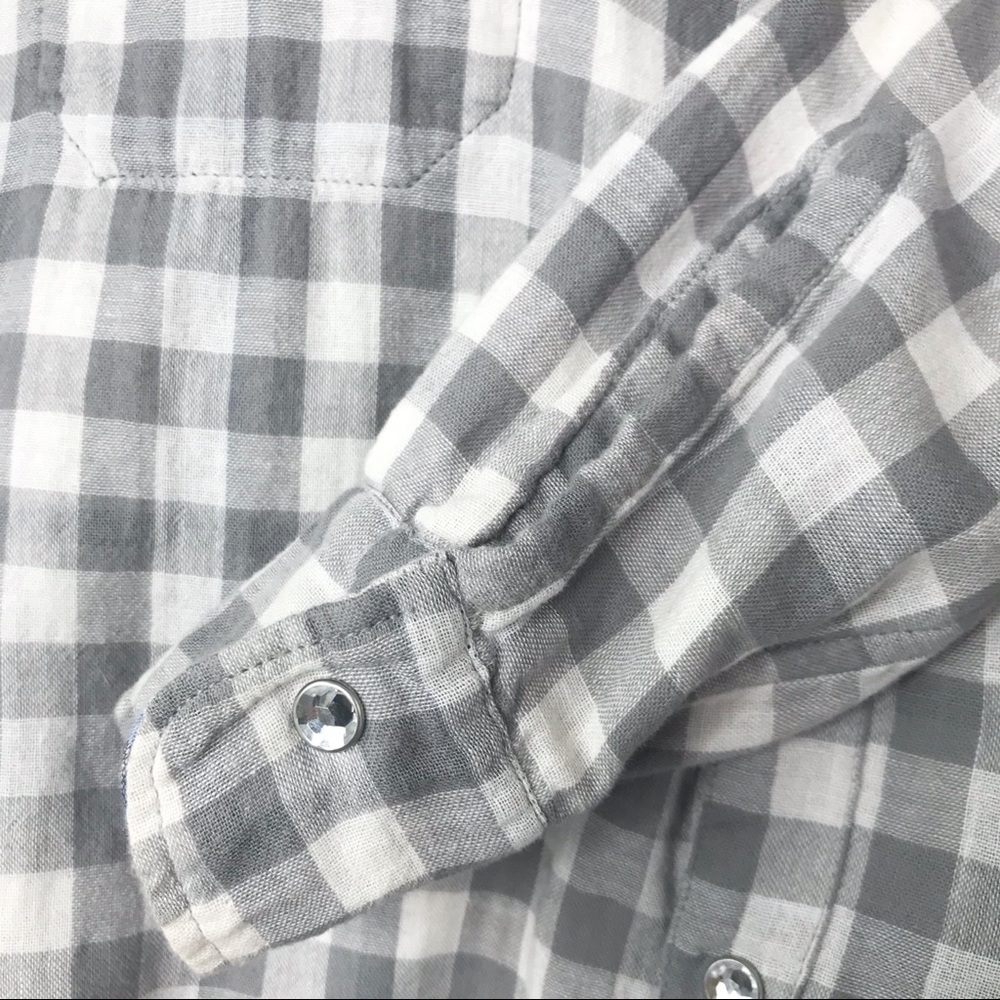 AMERICAN COLORS Reversible Plaid Gingham Button Up XS - Picture 9 of 12